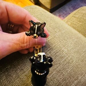 Kate spade Black and Gold frenchie Bracelet
